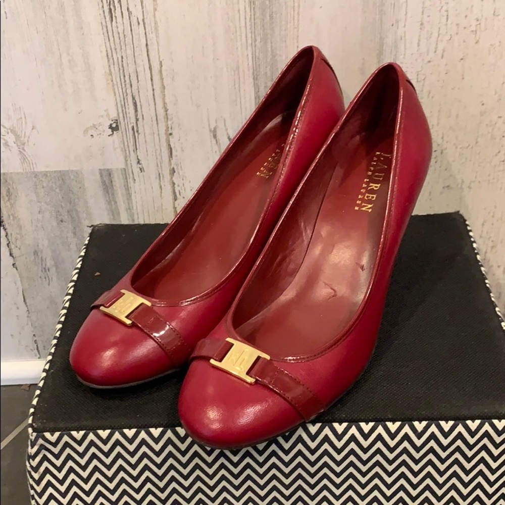 Ralph Lauren red pumps